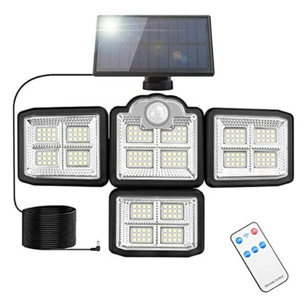 4 Head Outdoor Solar Light with Motion Sensor - Image 2