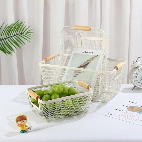 Large Stainless Steel Mesh Storage Basket