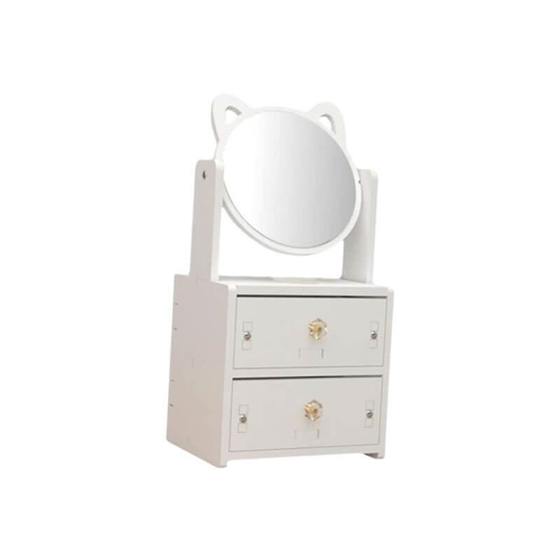 Multifunctional Cosmetic Storage Box With Mirror - Image 2