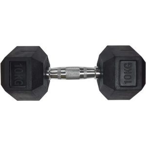 10KG Rubber Hex Dumbbell