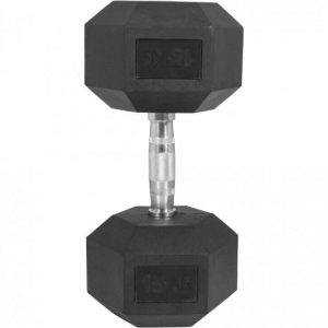 15KG Rubber Hex Dumbbell