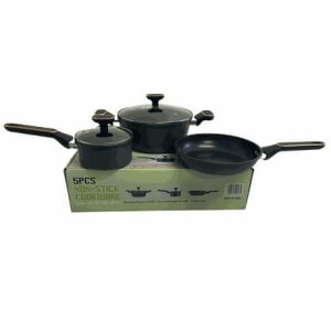 5 Piece Non Stick Refined iron Cookware Set